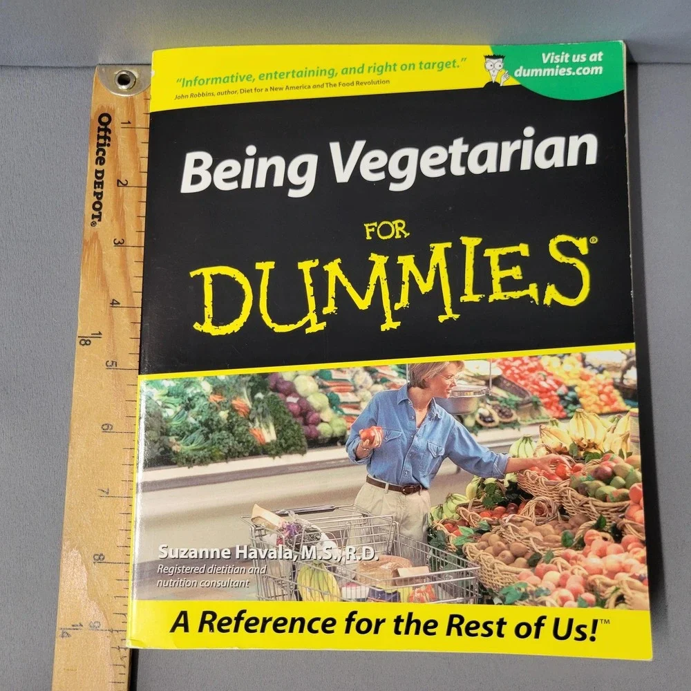 Being Vegetarian For Dummies Book Suzanne Havala Paperback Diet Nutrition Guide
